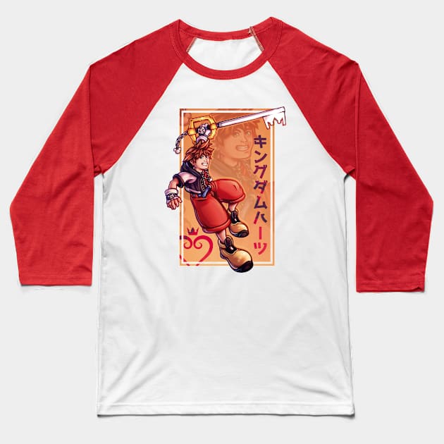 Sora - Kingdom Hearts Baseball T-Shirt by Verethor